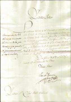 Poderes de José Pablo Valiente, 1810. Archivo del Congreso de los Diputados