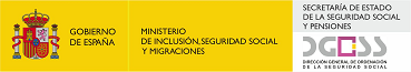 Escudo de España junto al logo del Ministerio de Trabajo, Migraciones y Seguridad Social con enlace a su página web. Enlace en nueva ventana.