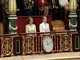 Palco Real con S.M. la Reina Doña Sofía y la Infanta Doña Elena