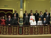 Los familiares de S. M. la Reina doña Letizia, durante la proclamación de S.M. el Rey don Felipe VI.