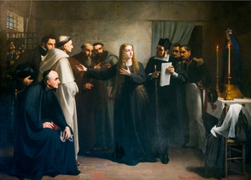 Mariana Pineda en Capilla, por J.A Vera Calvo, 1862. Congreso de los Diputados.