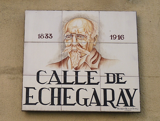 Placa de la Calle de Echegaray, Madrid