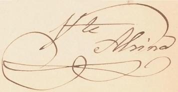 Firma de D. Vicente Alsina