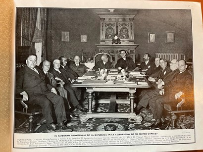 Primer Consejo del Gobierno Provisional de la II República. República Española. Cortes Constituyentes 1931