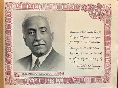 Niceto Alcalá Zamora. Fotografía con dedicatoria. República Española. Cortes Constituyentes 1931