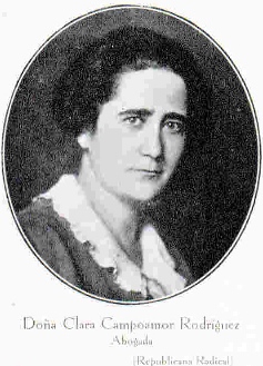 Clara Campoamor diputada. Las Cortes Constituyentes. Biblioteca del Congreso de los Diputados