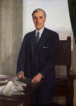 Retrato de Julián Besteiro Fernández. Pintado por Anselmo Miguel Nieto, 1932. Galería de Retratos del Congreso de los Diputados