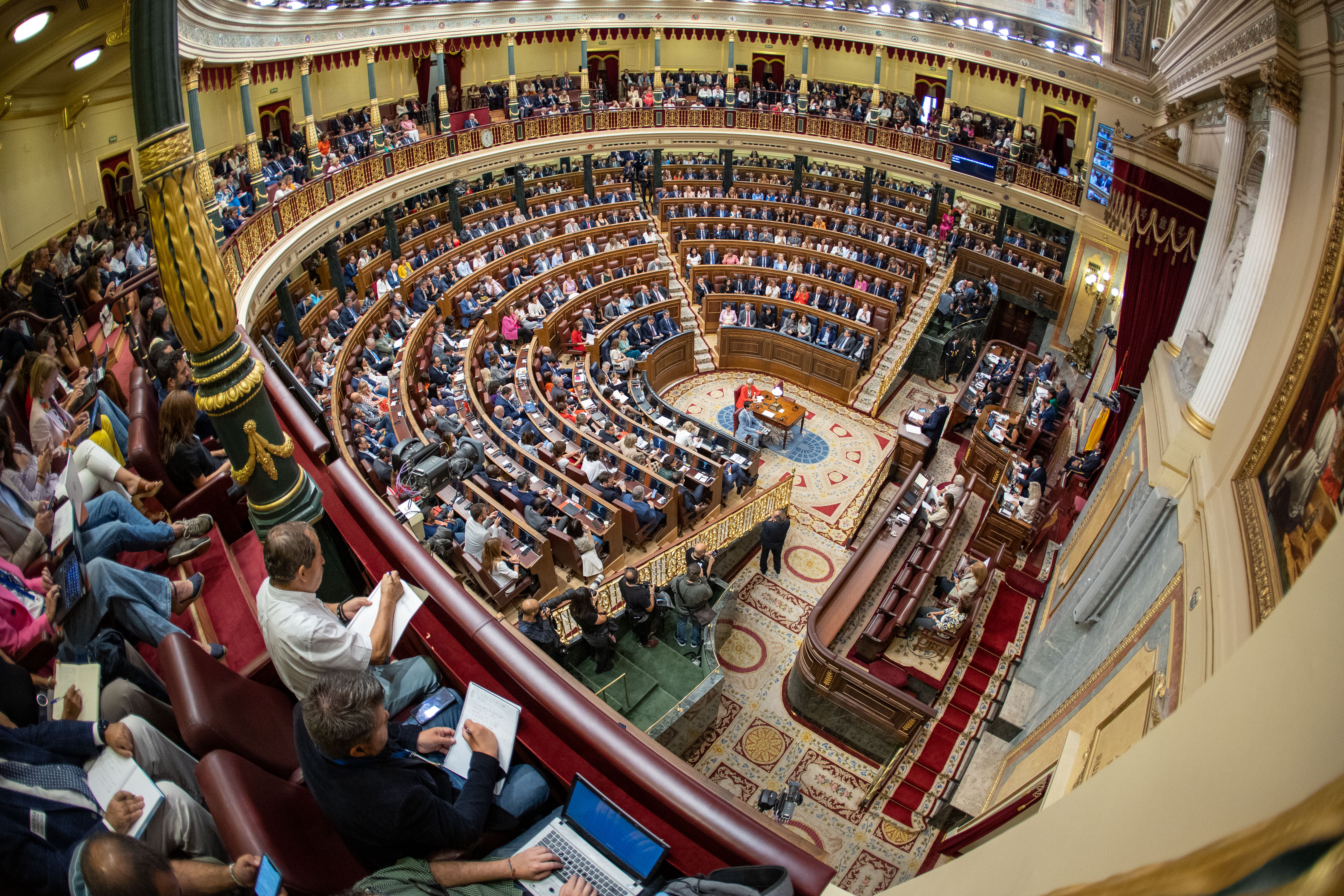 Vista del Salón de Sesiones durante la intervención del candidato a la Presidencia del Gobierno.
