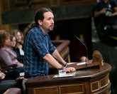 Pablo Iglesias interviene en nombre del Grupo Parlamentario Confederal de Unidos Podemos-En Comú Podem-En Marea