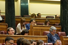 Diputados del Grupo Parlamentario Mixto, durante la Sesión de Investidura
