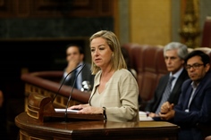 Ana Oramas, de Coalición Canaria, ha intervenido durante el debate de investidura