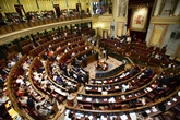 Panorámica del Salón de Sesiones durante el recuento de la votación para la elección de las Vicepresidencias y Secretarías del Congreso de los Diputados