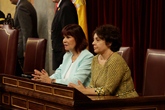 Micaela Navarro Garzón, Vicepresidenta Segunda, y María Gloria Elizo Serrano, Vicepresidenta Cuarta