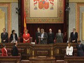 Constitución de la Mesa del Congreso de los Diputados. Jesús Posada, Presidente. Vicepresidentes 1º a 4º Celia Villalobos, Javier Barrero, Dolors Montserrat y  Jordi Jané. Secretarios 1º a 4º, Ignacio Gil Lázaro, Maria del Carmen Silva, Teresa Cunillera y Santiago Cervera. 