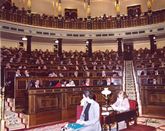 Vista general del hemiciclo en la constitución de la VIII legislatura