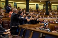 Los diputados de Esquerra Republicana de Catalunya durante la Sesión Constitutiva