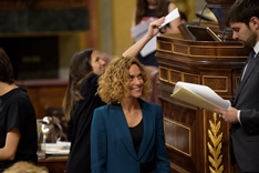 Meritxell Batet, candidata a la Presidencia del Congreso de los Diputados, durante las votaciones