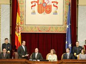 Discurso del Presidente del Congreso de los Diputados, D. José Bono ante SS.MM los Reyes, los Príncipes de Asturias y el Presidente del Senado en el salón de sesiones para la apertura de la IX legislatura