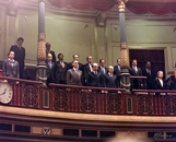 Vista de las tribunas con las Autoridades de los Altos Órganos del Estado presenciando la sesión solemne de apertura de la IV legislatura