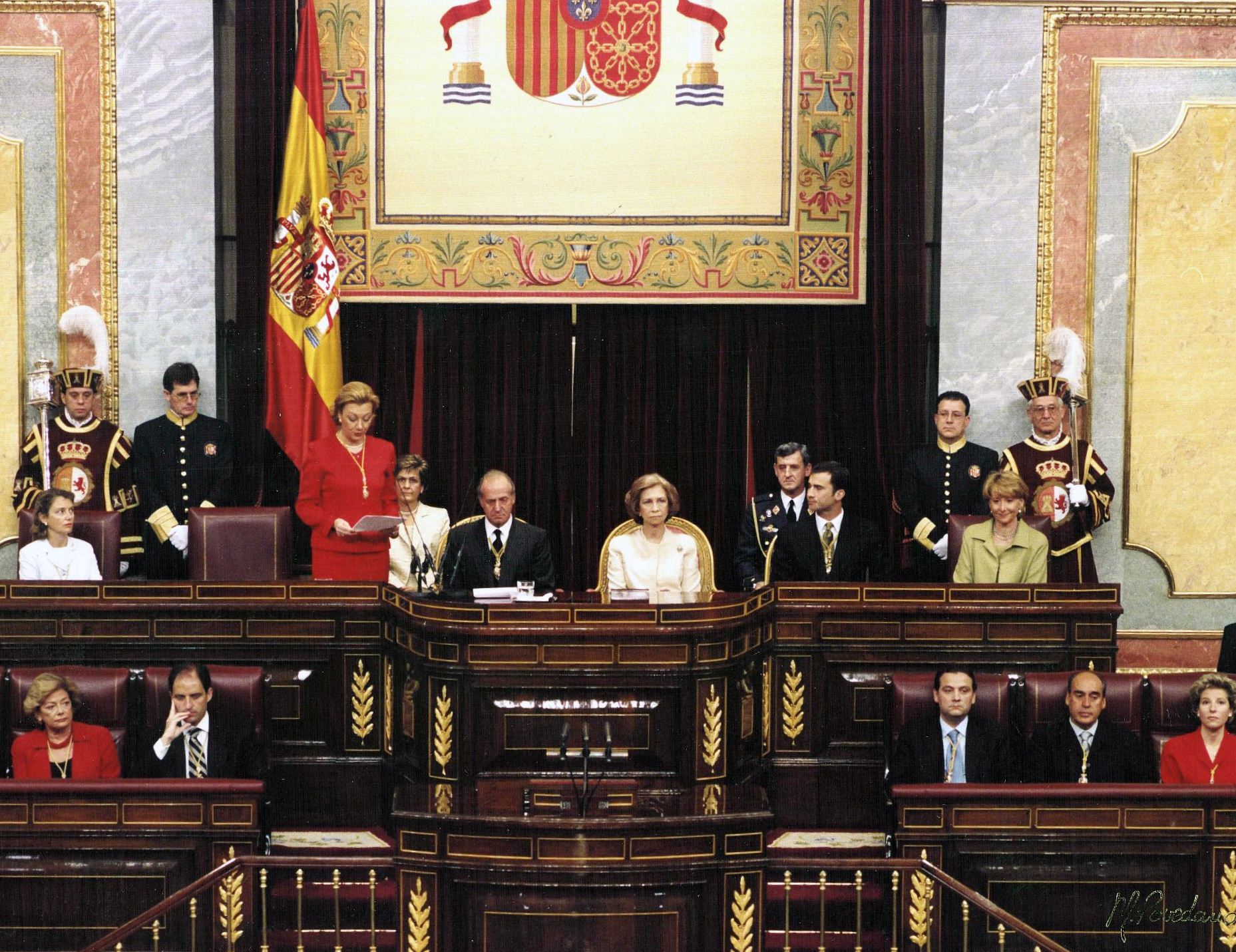 Discurso de la Presidenta del Congreso de los Diputados, Dª. Luisa Fernanda Rudi, SS.MM los Reyes, el Príncipe D. Felipe y la Presidenta del Senado, Dª. Esperanza Aguirre