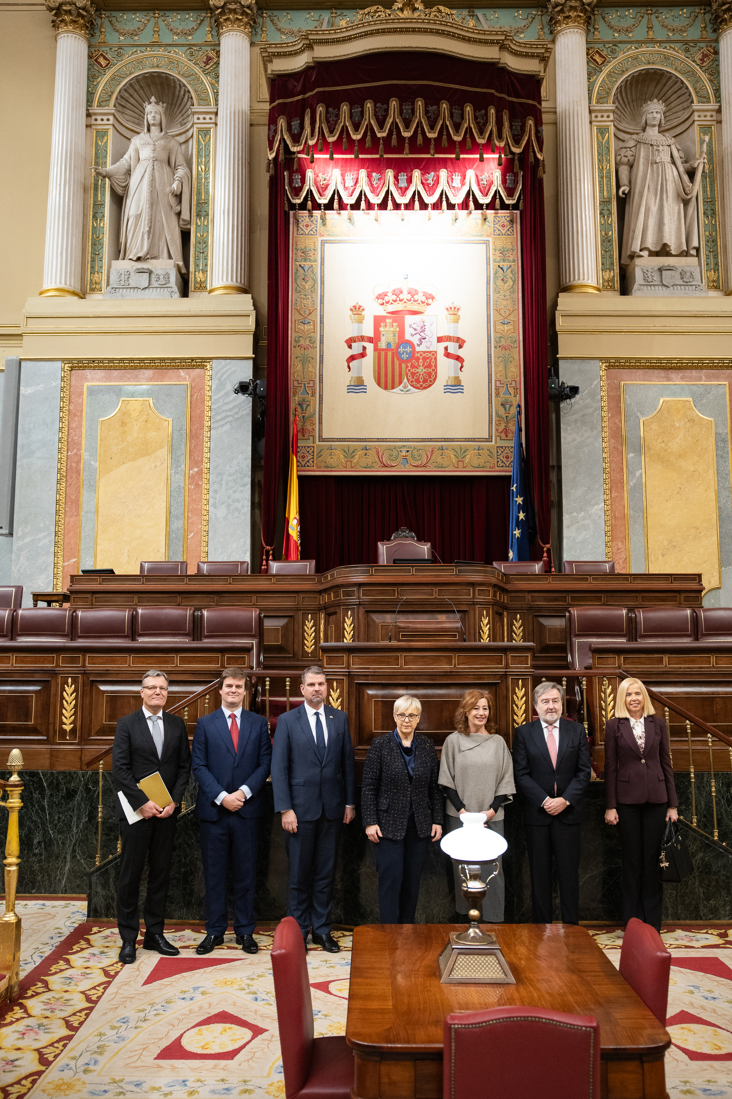 Momento de la visita oficial de la Presidenta de Eslovenia al Congreso.
