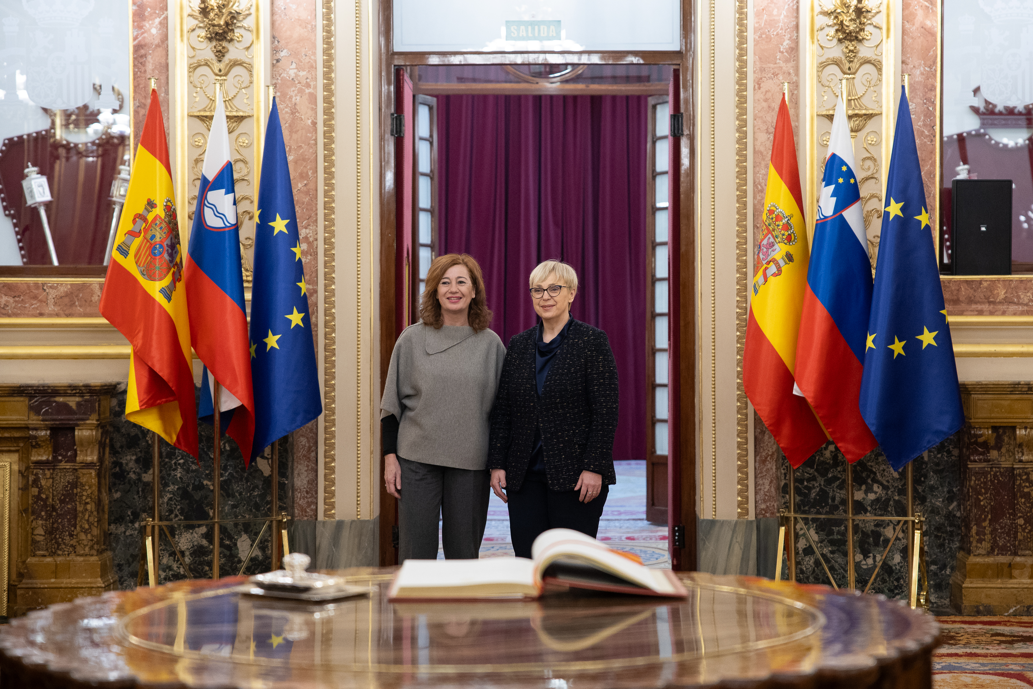 Acto institucional celebrado durante la visita al Congreso de los Diputados.