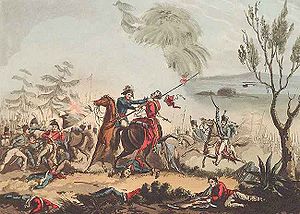 Marshal Beresford disarming a Polish lancer at the Battle of Albuera. T. Sutherland