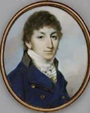 Charles Elphinstone Fleming, capitán del Baluarte, pintado por George Engelheart, 1789.
