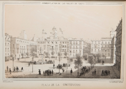 Plaza de la Constitución. Cádiz. Fondo doceañista. Consorcio bicentenario 1812.