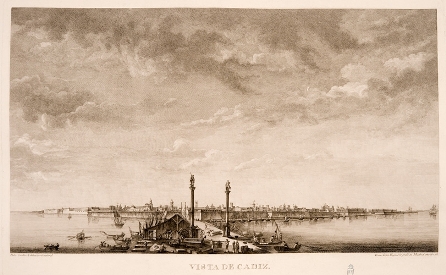 Vista de Cádiz. Fondo doceañista. Consorcio bicentenario 1812.