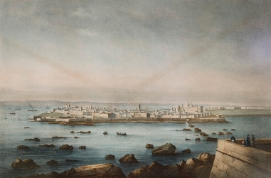 Vista de Cádiz. Fondo doceañista. Consorcio bicentenario 1812.