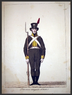 Voluntarios distinguidos de Cádiz. Fondo doceañista. Consorcio bicentenario 1812.