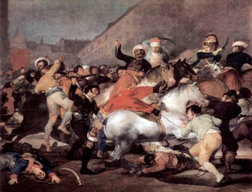 El dos de mayo de 1808 en Madrid o La carga de los mamelucos. Francisco de Goya.