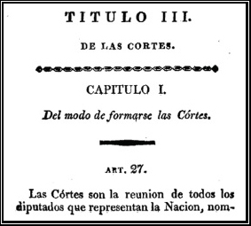 Comienzo del Título III de la Constitución