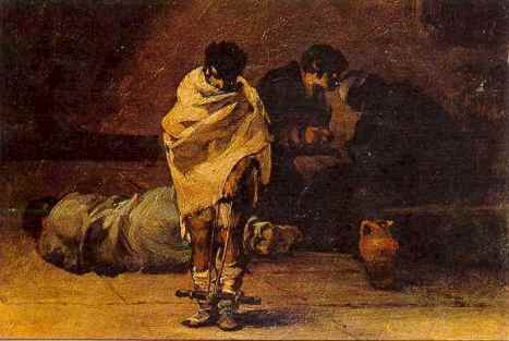 Confesión en la prisión. Goya.