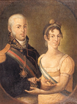 Infanta Carlota Joaquina y Juan VI de Portugal.