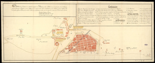 Plano de la ciudad de Manila, capital de Filipinas, 1762. Archivo General de Simancas.