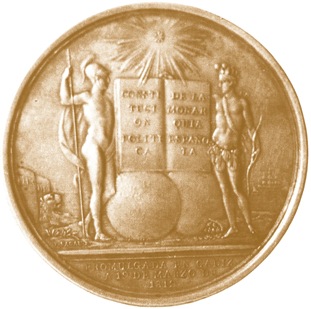  Medalla conmemorativa de la promulgación de la Constitución. Félix Sagau. Madrid, Real Academia de la Historia.
