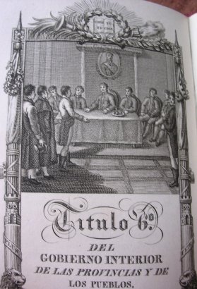 Constitución política de la monarquía española promulgada en Cádiz a 19 de marzo de 1812, grabada y dedicada a las Cortes por Jose María Santiago. 1822