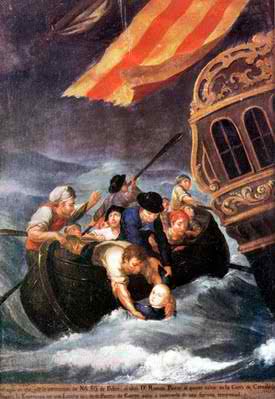 El salvamento del niño Ramón Power. José Campeche. 1790