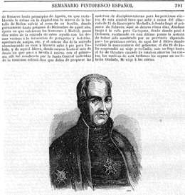 Retrato de Joaquín Lorenzo Villanueva, en el Semanario Pintoresco Español, 1848.