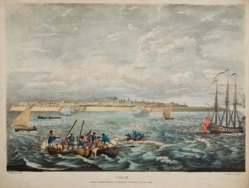 Vista de la Bahía de Cádiz desde la Isla de León, 1823. Fundación Joly. Cádiz.