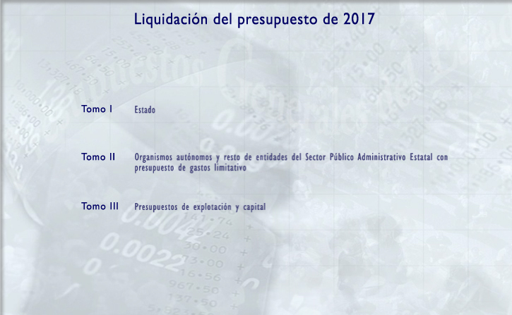 Liquidacin del presupuesto de 2017. Tomos