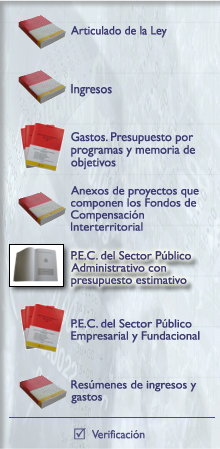 Presupuestos de explotacin y capital del Sector Pblico Administrativo con presupuesto estimativo