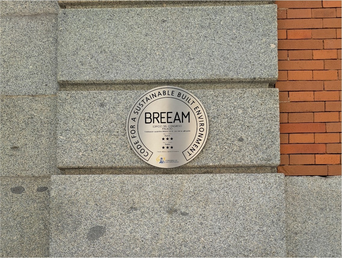 Imagen placa BREEAM de Palacio
