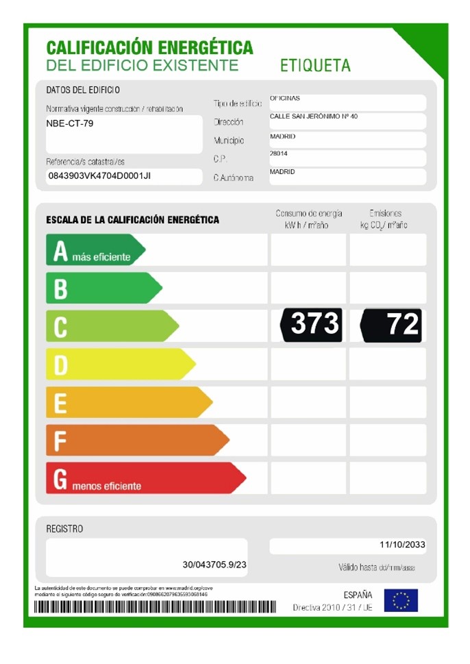 Imagen calificación energética AIV