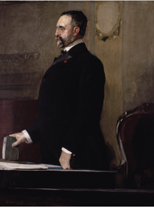 Retrato de D. José Canalejas y Méndez, 1906 por Joaquín Sorolla. Fotografía  extraída del libro “El Patrimonio Histórico  Artístico del Congreso de los Diputados”, pág. 123.