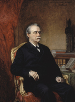 Retrato de D. Antonio Cánovas del Castillo, 1896, por Ricardo de Madrazo y Garreta. Fotografía  extraída del libro “El Patrimonio Histórico  Artístico del Congreso de los Diputados”, pág. 119.