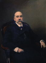 Retrato de D.  Emilio Castelar y Ripoll, 1901, por Joaquín Sorolla.  Fotografía  extraída del libro “El Patrimonio Histórico  Artístico del Congreso de los Diputados”, pág. 117.