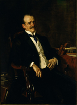 Retrato de D. Álvaro de Figueroa y Torres, Conde de Romanones, 1912, por José María López Mezquita. Fotografía  extraída del libro “El Patrimonio Histórico  Artístico del Congreso de los Diputados”, pág. 124.